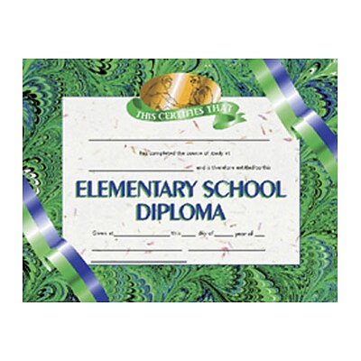 Hayes Elementary School Diploma, 8.5 x 11, Pack of 30 (H-VA522)