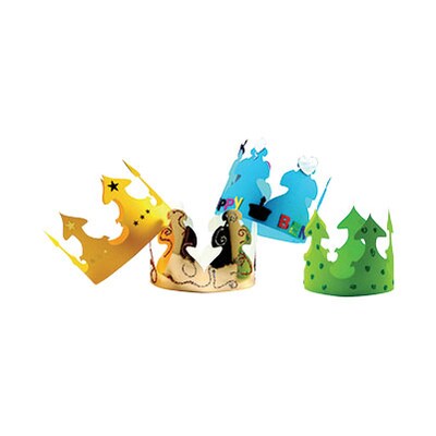 Hygloss Bright Gold Tag Crowns, Pack of 24 (HYG65244)