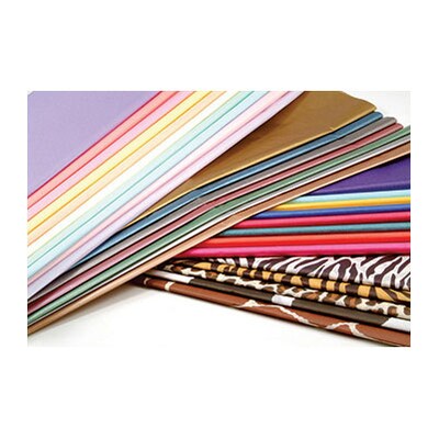 Hygloss Tissue Paper, Animal Design, 20 x 30, Assorted Colors, 20 Sheets (HYG88209Q)