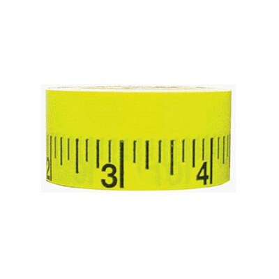 Mavalus Measuring Tape, 1 in. x 9 yards, Yellow with Black Text, Roll (MAV10016)