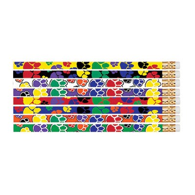 Musgrave Paw Power Motivational Pencils, Pack of 12 (MUS2477D)