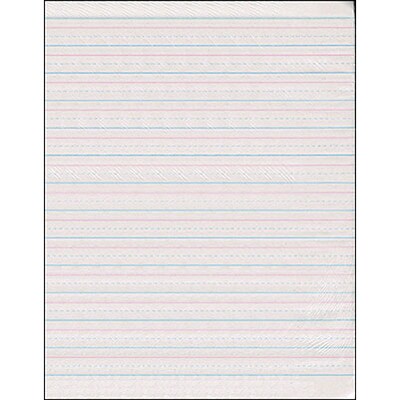 Pacon Newsprint Handwriting Paper, Skip-A-Line, 8.5 x 11, 1/2 Ruled, White, 500 Sheets/Pad (PAC2696)