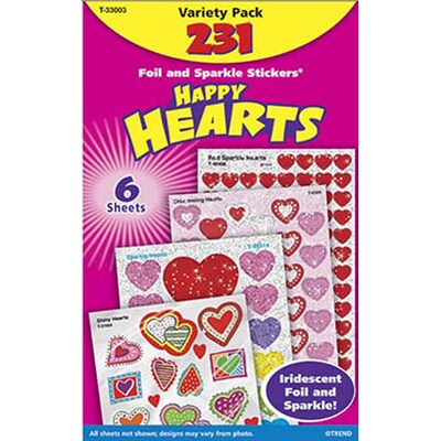 Trend Mixed Stickers Variety Pack; Happy Hearts