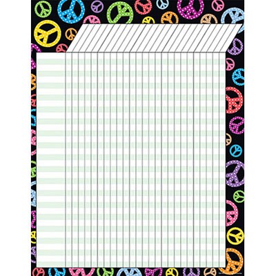 Teacher Created Resources Incentive Charts; Peace Signs