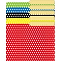 Top Notch Teacher Products Mini Polka Dot File Folder, 2-Tab, 4 x 6 Size, Assorted Polka Dots, 25/Pack (TOP3376)
