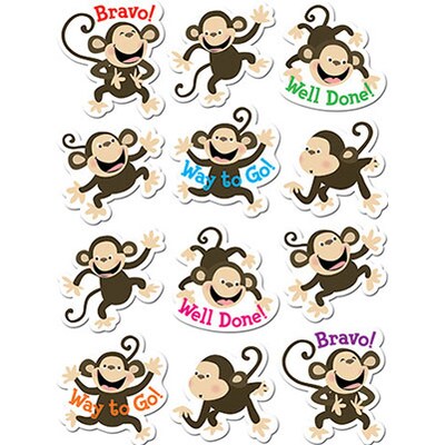 Creative Teaching Press™ Stickers; Monkeys