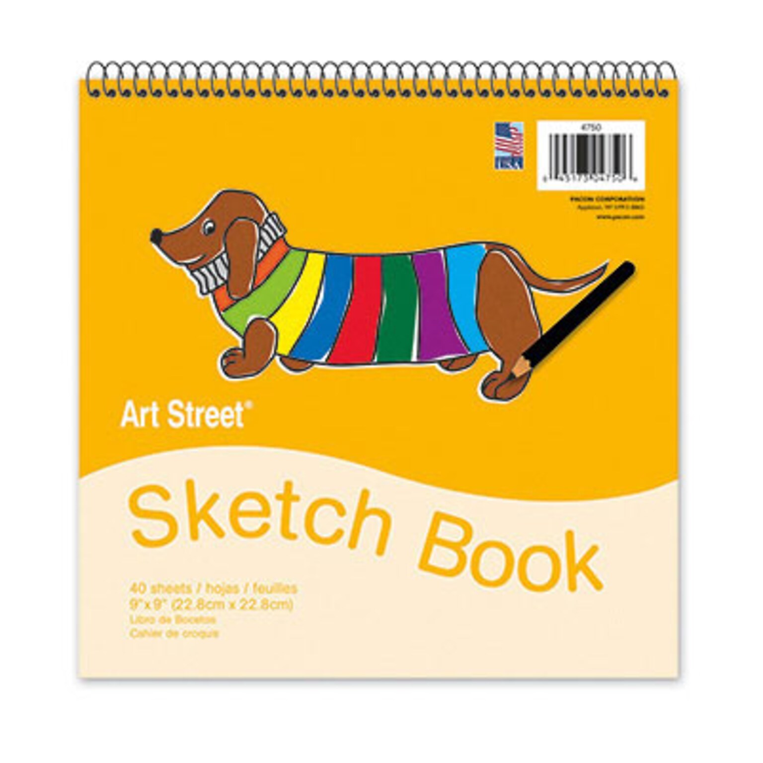 Pacon Sketch Book, 9 x 9, White, 40 Sheets (PAC4750Q)