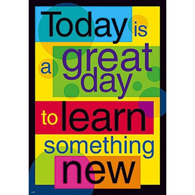 Trend® Educational Classroom Posters; Today is a great day to learn…