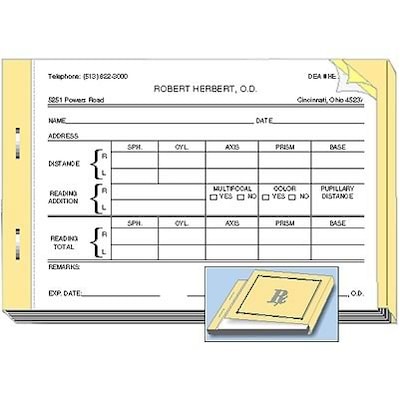 Medical Arts Press® 2-Part Optical Rx Blanks; Carbonless, 4x5-1/2