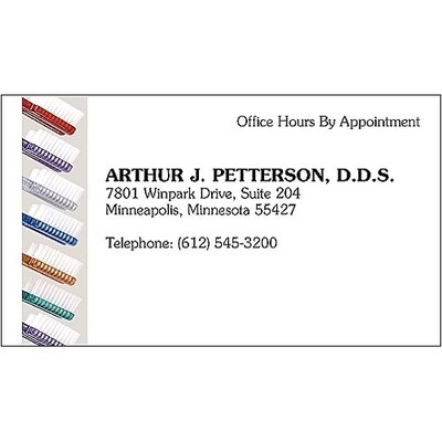 Medical Arts Press® Dental Full-Color Designer Business Cards; Brushes