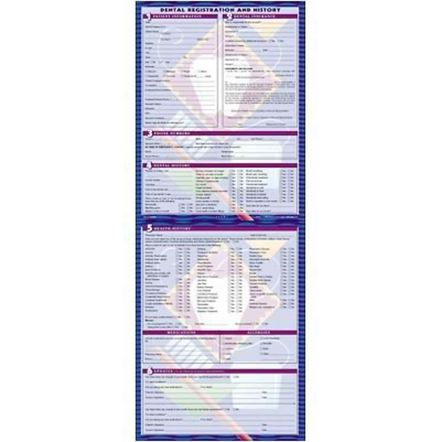 Medical Arts Press® Registration Form Featuring Updates Section/Blue Wave