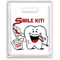 Medical Arts Press® Dental Non-Personalized Large 2-Color Supply Bags; Tooth Character, Smile Kit