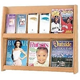 Wooden Mallet Divided Oak Literature Display; Up to 12 Pockets, Horizontal