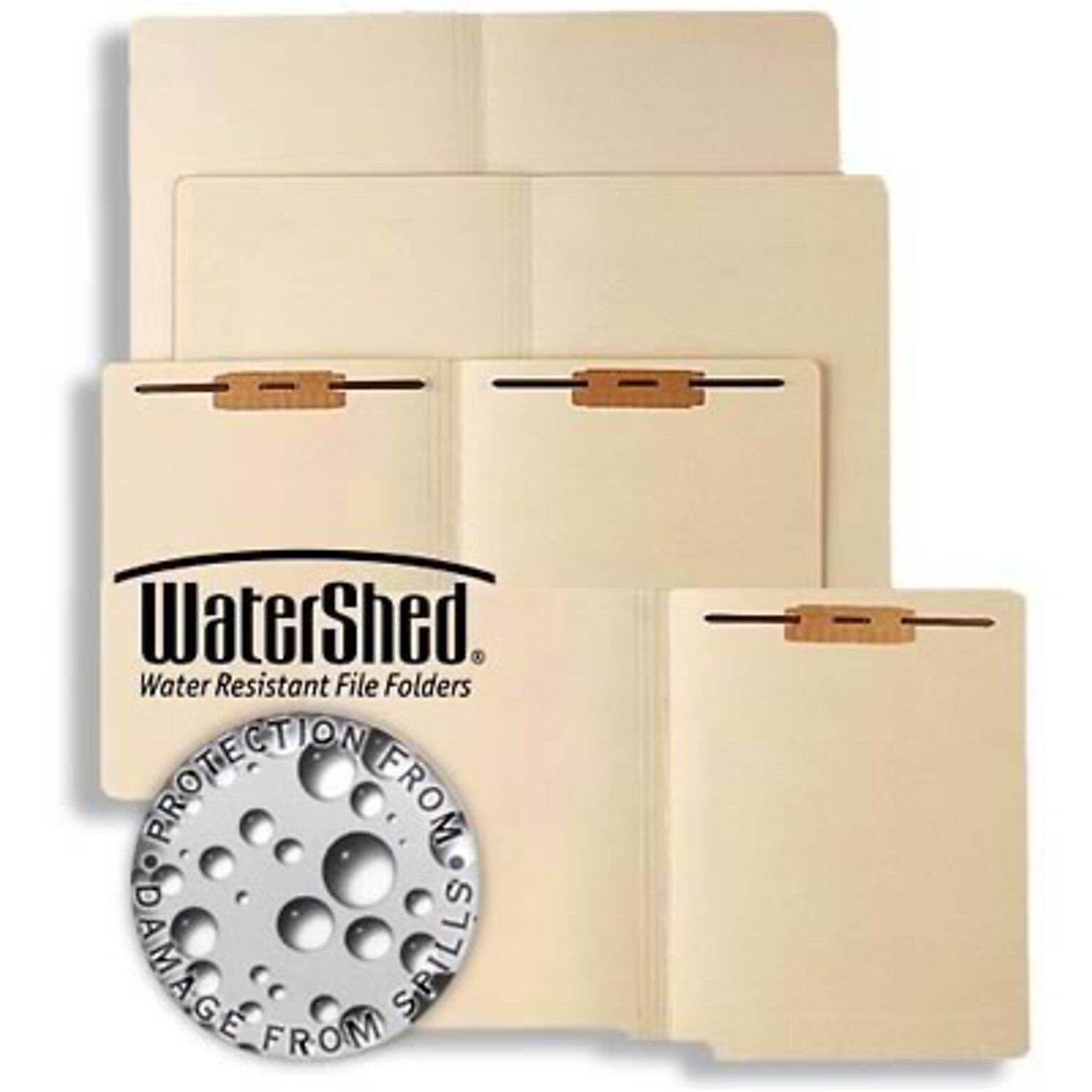 Medical Arts Press® WaterShed® Manila End-Tab Folders; No Fasteners