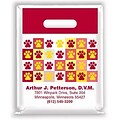 Medical Arts Press® Veterinary Personalized Small 2-Color Supply Bags; Paw Print Quilt Design