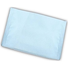 TIDI® Disposable Headrest Covers; Tissue/Poly, 10x13”, Blue