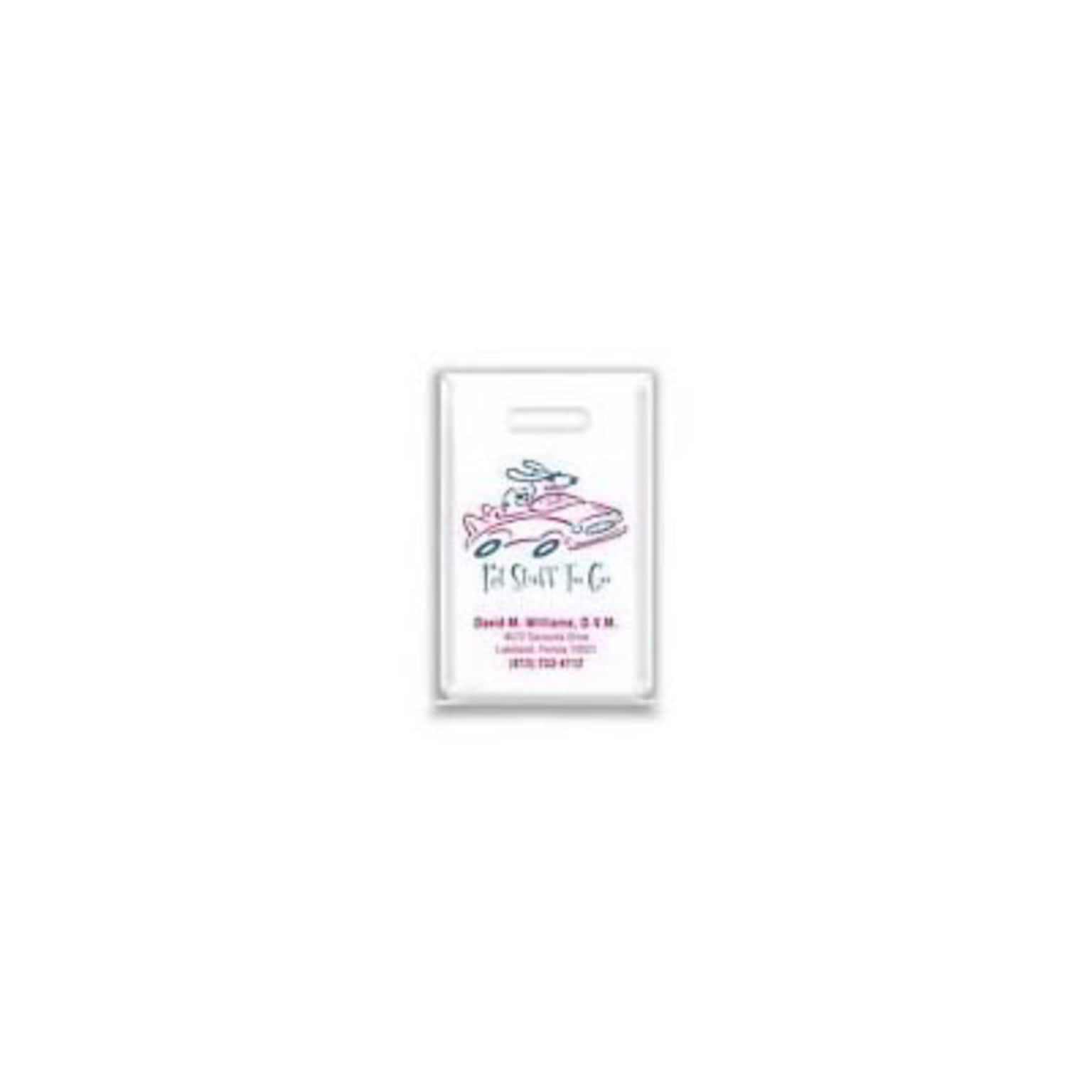 Medical Arts Press® Veterinary Personalized 2-Color Jumbo Supply Bags; 12 x 16, Pet Stuff to Go, 100 Bags, (56753)