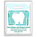 Medical Arts Press® Dental Personalized 2-Color Supply Bags; 7-1/2x9, Abstract Tooth w/Border, 100