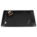 Westfield Desk Pad with Flip-Open Side Panels, 20 x 36, Black