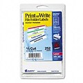 Avery® Print or Write File Folder Labels; Assorted Colors, 11/16x3-7/16, 252 Labels