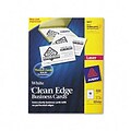 Clean Edge Laser Business Cards, 2 x 3-1/2, White, 10/Sheet, 400 Cards per Box