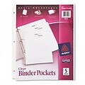 Ring Binder Polypropylene Pockets, 8-1/2 x 11, Clear, Five per Pack