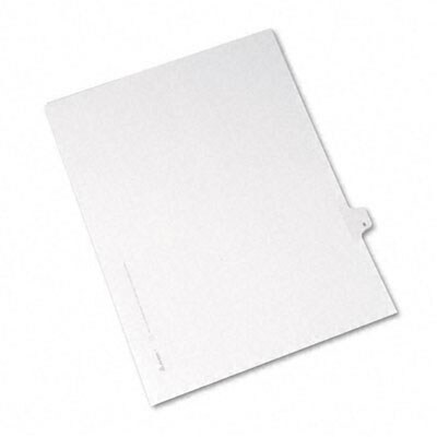Avery® Allstate-Style Individual Number Legal Index Dividers; Title: 8, Letter, White, 25/pk