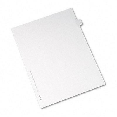 Avery® Allstate-Style Individual Number Legal Index Dividers; Title: 46, Letter, White, 25/pk