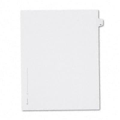 Avery® Allstate-Style Individual Number Legal Index Dividers; Title: 48, Letter, White, 25/pk