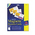 Inkjet Magnetic Business Cards, 2 x 3-1/2, White, 10 per Sheet, 30 Cards/Pack