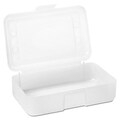 Advantus® Polypropylene Boxes; Pencil Box with Lid, Clear, 8-1/2x5-1/2x2-1/2