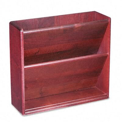 Carver® Wood Wall File Pockets; Hardwood Double Wall File, Letter, Two Pockets, Mahogany