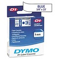 DYMO® Labelmaker Tapes; 3/8 x 23, Blue on White