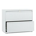 800 Series Two-Drawer Lateral File, 36w x19-1/4d, Light Gray
