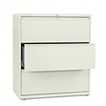 800 Series Three-Drawer Lateral File, 36w x19-1/4d, Putty