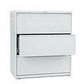800 Series Three-Drawer Lateral File, 36w x19-1/4d, Light Gray