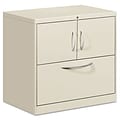 HON® Flagship® File Center; Storage Cabinet & Lateral File, 28Hx30Wx18D, Light Gray