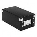 IdeaStream™ Snap ’N Store Collapsible Index Card File Boxes; Holds 1100 3 x 5 Cards, Black