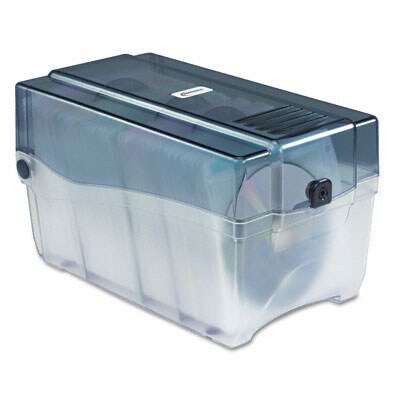 Innovera® CD/DVD Storage Case; Holds 150 Discs, Clear, Hinged Lid and Key Lock