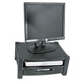 Kantek® Two Level Stand with Removable Drawer, Black