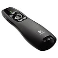 Logitech® Professional Wireless Presenter; with Green Laser Pointer, 100ft Projection, Black