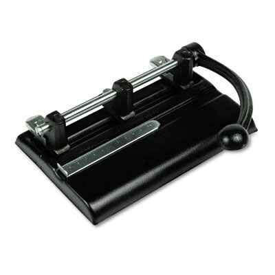 Master® 40-Sheet Lever Action 2- to 7-Hole Adjustable Punch; 13/32" Holes, Black