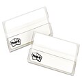 Post-It® Durable Filing Tabs; 2x1-1/2, White, 50/Pack