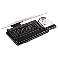 Knob Adjust Keyboard Tray, 19-1/2 x 10-1/2, Black