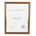 Nu-Dell® EZ Mount Plastic Wall Frame; 8-1/2x11, Walnut
