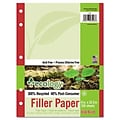 Ecology® Recycled Loose Notebook Filler Paper, Wide Ruled, 8 ½” x 10 1/2” , 150 Sheets