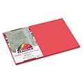 Peacock® Sulphite Construction Paper; 12x18, Red, Rigid