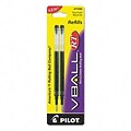 Pilot® VBall® Retractable Rollerball Pen Refills; Fine, Black Ink
