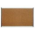 Cubicle Arc Frame Colored Cork Board, 14 x 24, Tan, Aluminum Frame