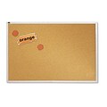 Quartet/GBC® Aluminum Frame Natural Cork Boards; 4Hx6W